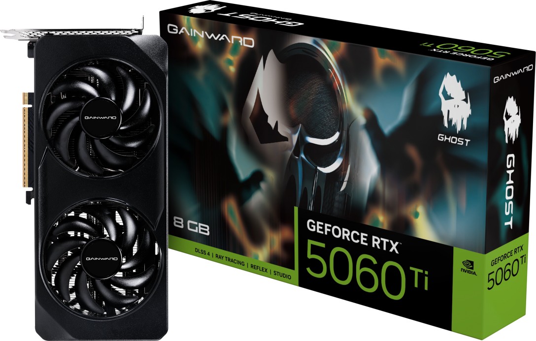 Відеокарта GeForce RTX 5060 Ti 8 GDDR7 Gainward Ghost (NE7506T019P1-GB2062B) - зображення 1