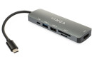 Концентратор Vinga USB 3.1 Type-C to to HDMI+USB3.0+USB 2.0+SD\/microSD+PD 6in1 - зображення 1
