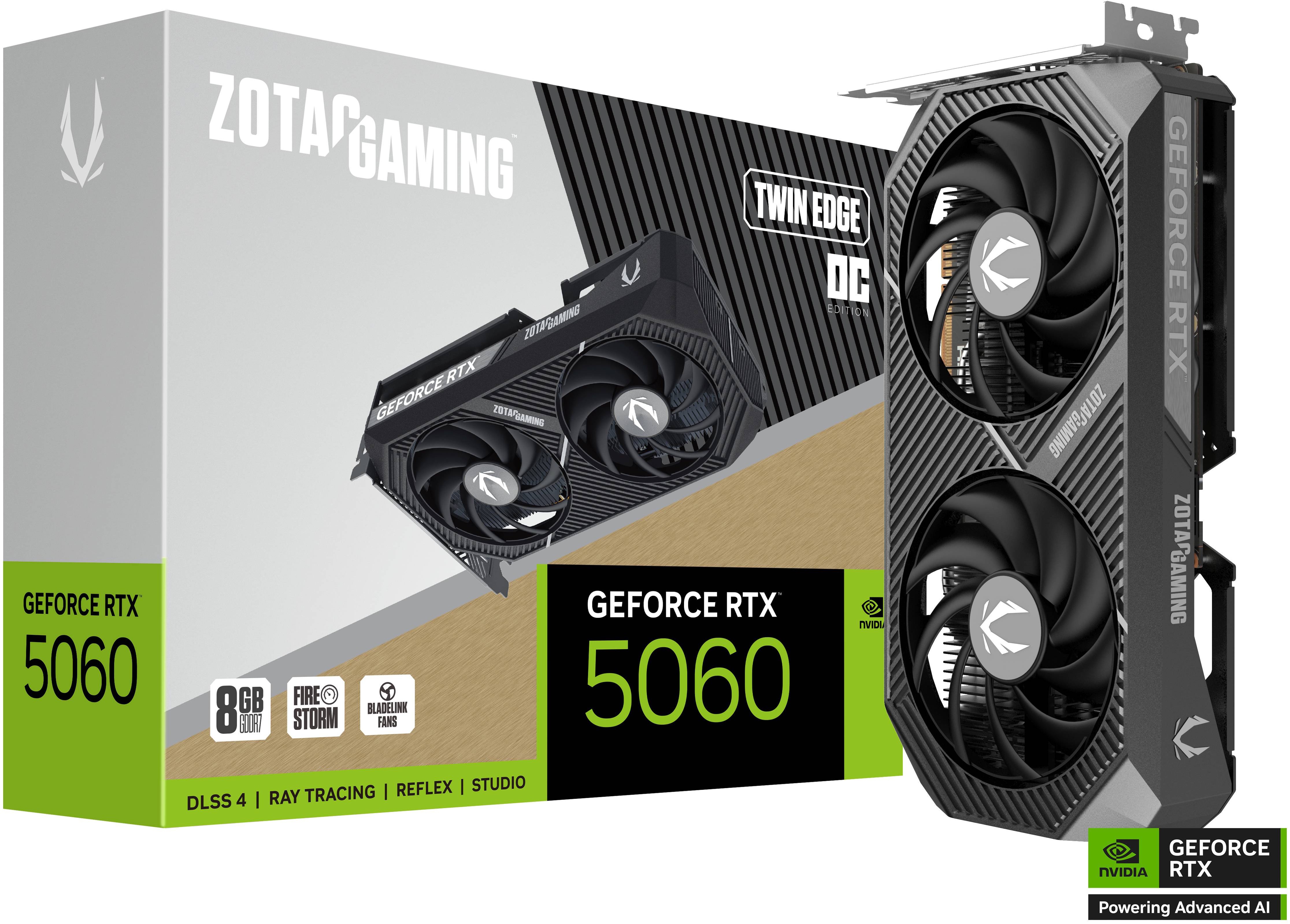 Відеокарта GeForce RTX 5060 8 GDDR7 ZOTAC Twin Edge OC (ZT-B50600H-10M) - зображення 1