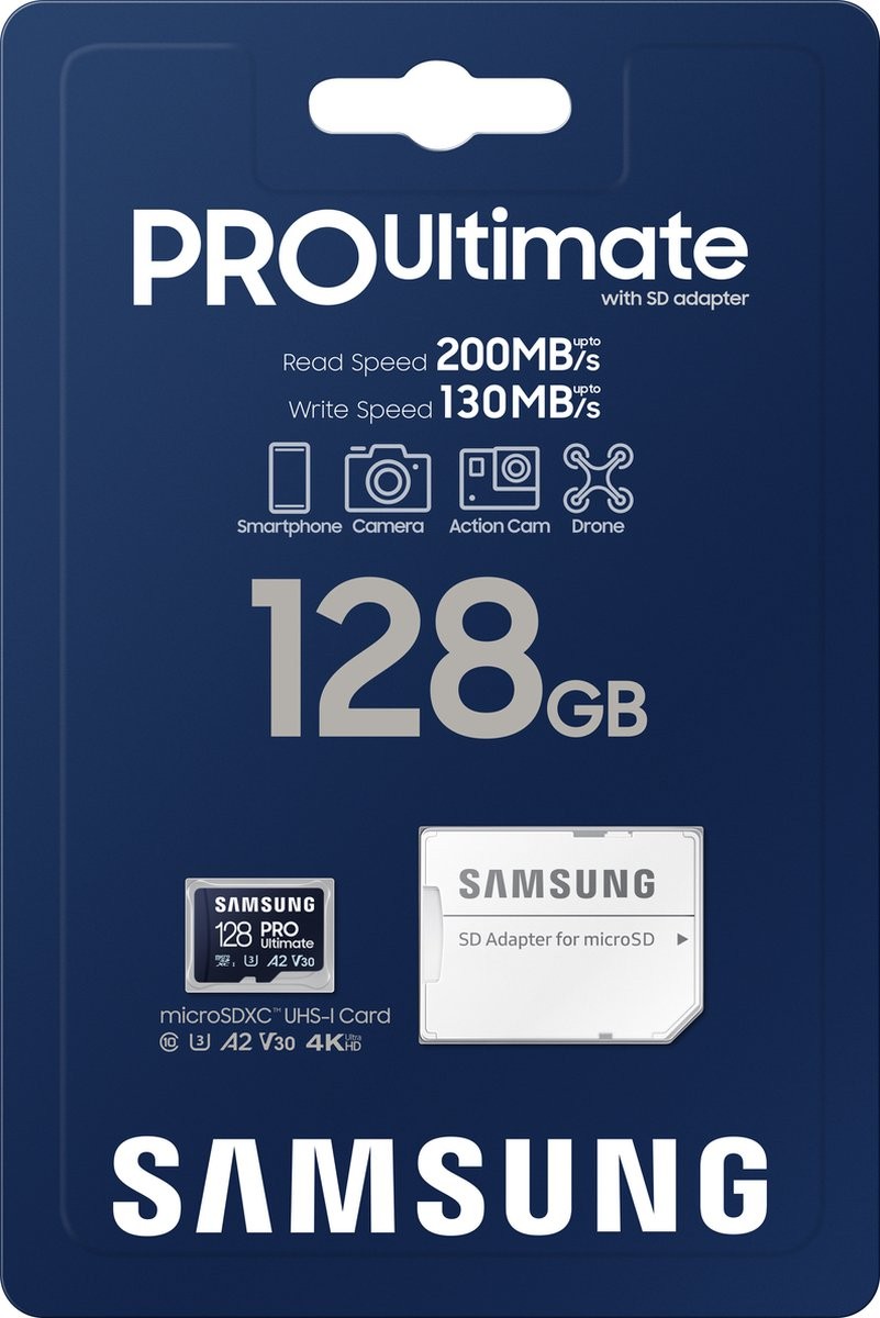 MicroSDXC 128 Gb Samsung Pro Ultimate UHS-I, U3, V30, A2 - зображення 5