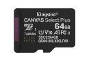 MicroSDXC 64 Gb Kingston Canvas Select Plus class 10 UHS-I A1 (SDCS3\/64GBSP) - зображення 1