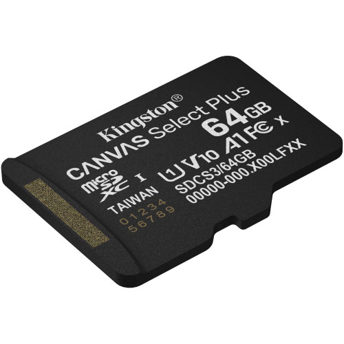 MicroSDXC 64 Gb Kingston Canvas Select Plus class 10 UHS-I A1 (SDCS3\/64GBSP) - зображення 2
