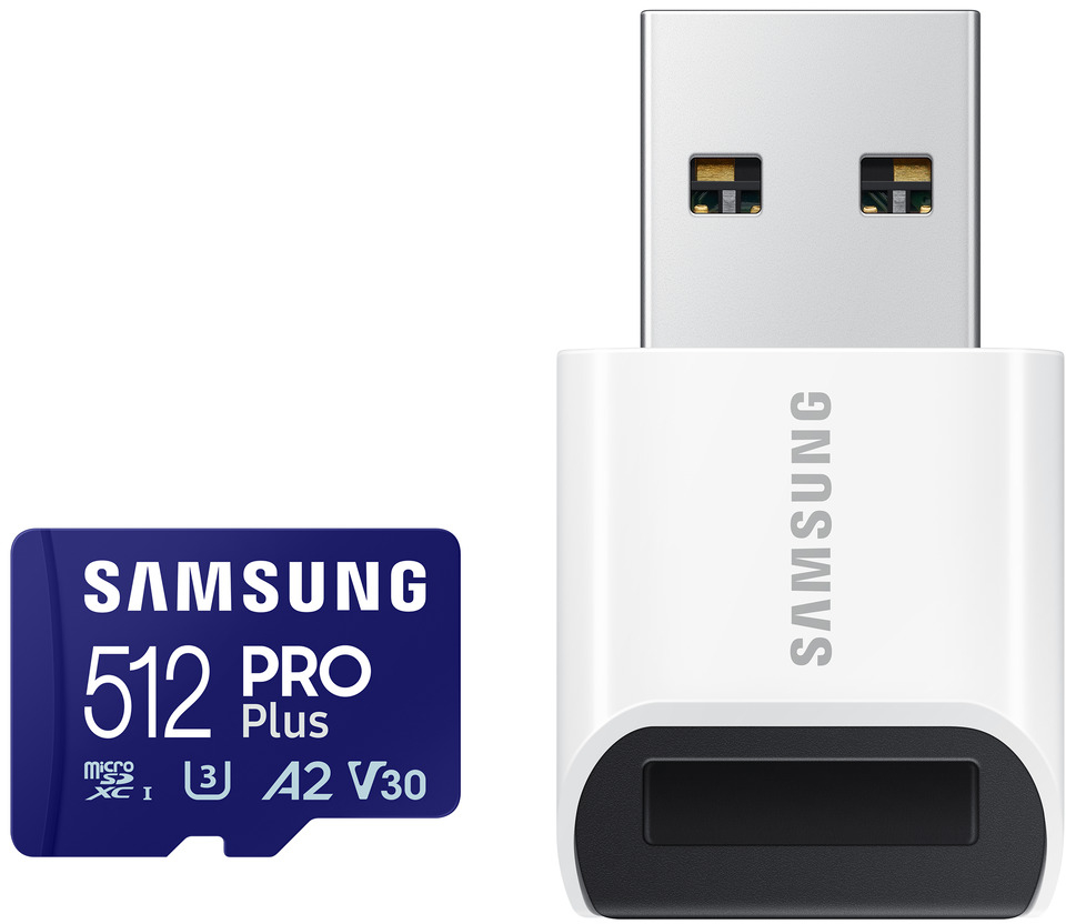 MicroSDXC 512 Gb Samsung PRO Plus UHS-I, U3, V30, A2 (MB-MD512SB\/WW) - зображення 1