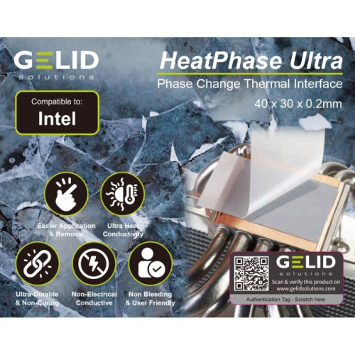 Термопрокладка Gelid Solutions HeatPhase Ultra for Intel CPU (PH-GC-02-I) - зображення 3