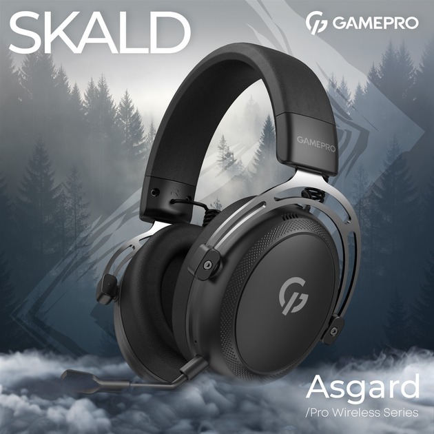 Безпровідна Bluetooth гарнітура GamePro Asgard Skald 4-Mode Black (HSW160B) - зображення 7