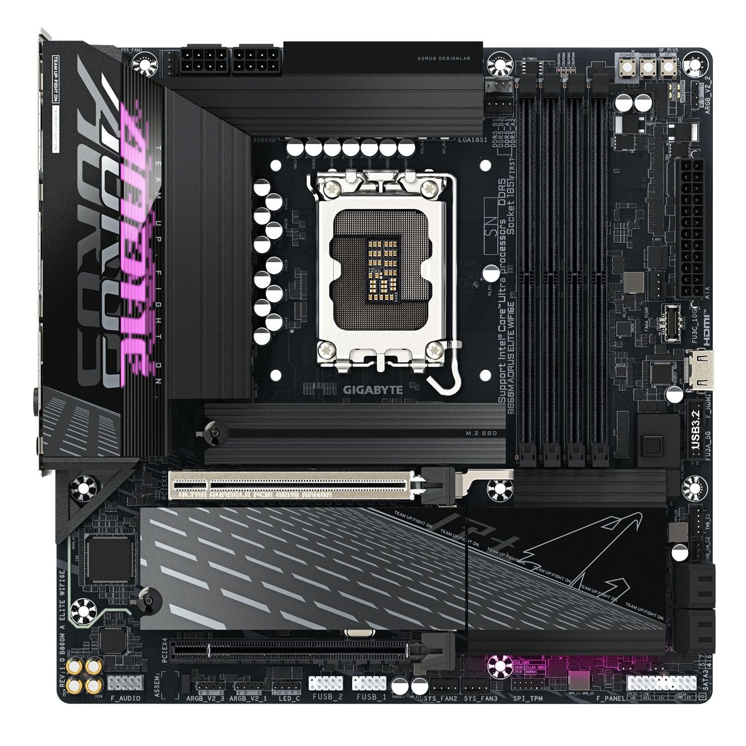 Мат. плата 1851 GIGABYTE B860M AORUS ELITE WIFI6E - зображення 3