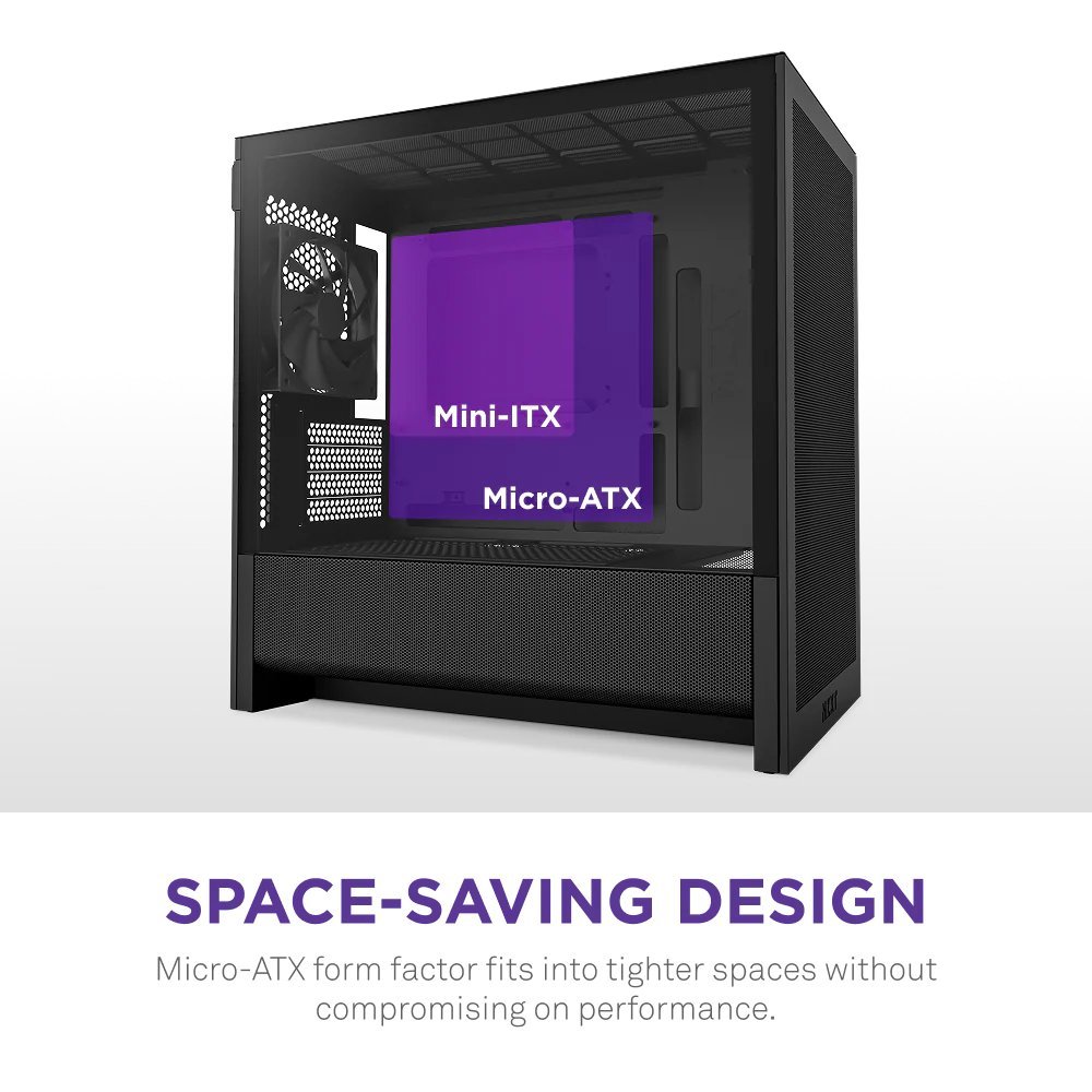 Корпус NZXT H3 Flow All Black - зображення 4