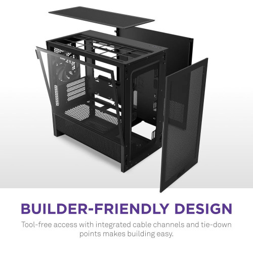 Корпус NZXT H3 Flow All Black - зображення 7