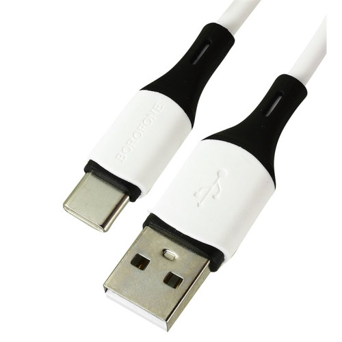 Кабель USB2 АM-Type C BOROFONE BX79 silicone white, 1м, 3A - зображення 1