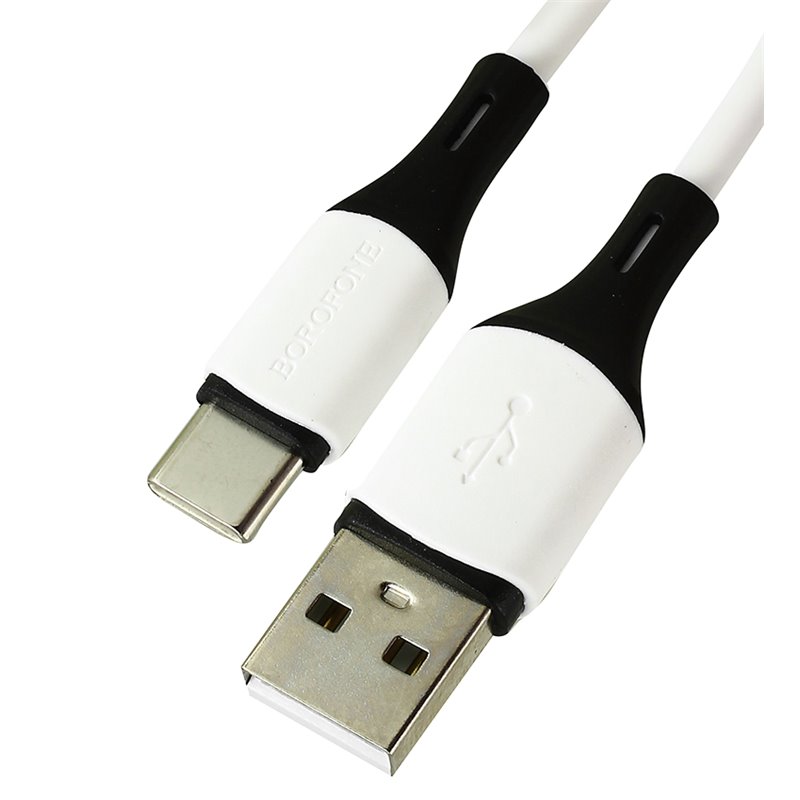 Кабель USB2 АM-Type C BOROFONE BX79 silicone white, 1м, 3A - зображення 1