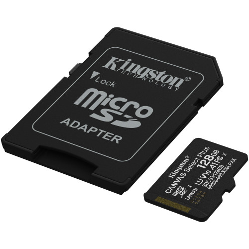 MicroSDXC 128 Gb Kingston Canvas Select Plus class 10 UHS-I A1 з SD-адаптером - зображення 2