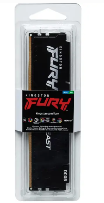 Пам'ять DDR5 RAM_16Gb (1x16Gb) 5600Mhz Kingston Fury Beast Black (KF556C40BB-16) - зображення 4