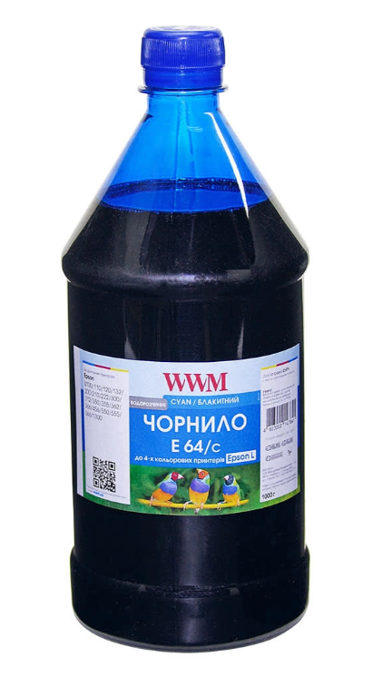 Чорнило WWM для EPSON L110\/L210\/L355 1000g Cyan - зображення 1