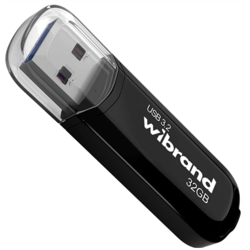 Флеш пам'ять USB 32 Gb Wibrand Marten Black USB 3.2 Gen 1 - зображення 2