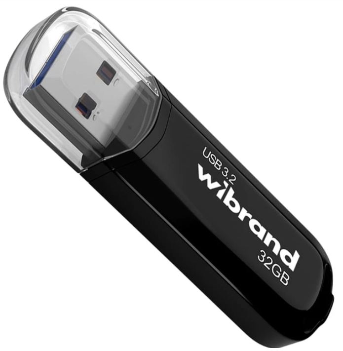 Флеш пам'ять USB 32 Gb Wibrand Marten Black USB 3.2 Gen 1 - зображення 2