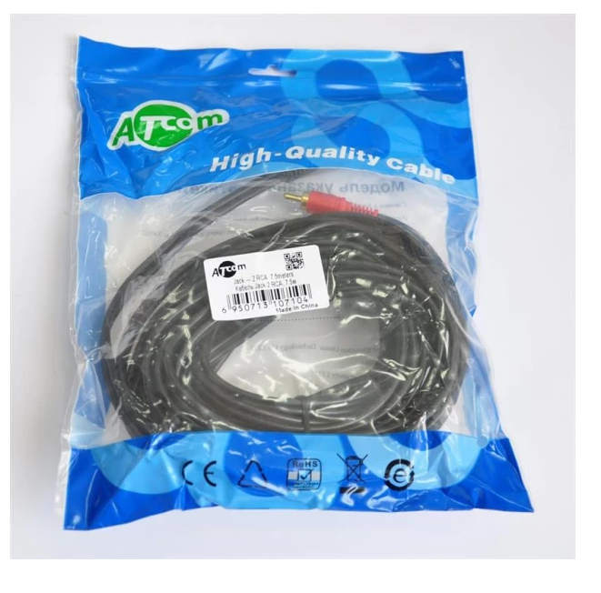 Кабель DC3.5 (M) to 2xRCA (M) 7.5m Atcom (10710) - зображення 3