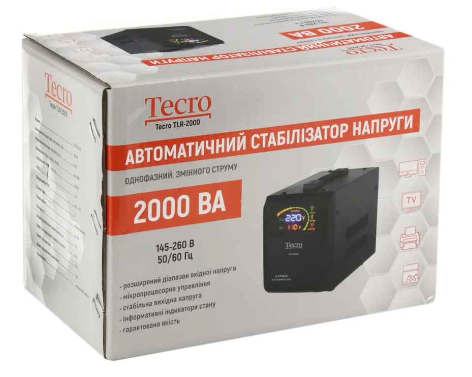 Стабілізатор напруги Tecro TLR-2000B - зображення 3
