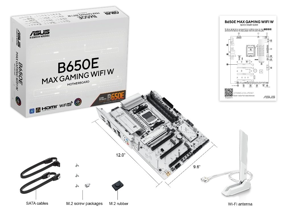 Мат. плата AM5 Asus B650E MAX GAMING WIFI W - зображення 7