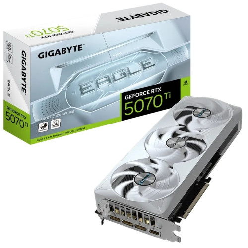 Відеокарта GeForce RTX 5070 Ti 16 GDDR7 GIGABYTE EAGLE OC ICE (GV-N507TEAGLEOC ICE-16GD) - зображення 1