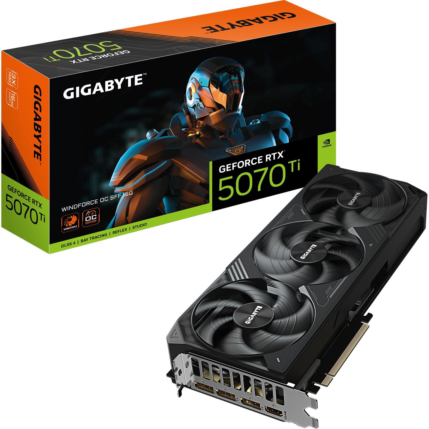 Відеокарта GeForce RTX 5070 Ti 16 GDDR7 GIGABYTE WINDFORCE OC (GV-N507TWF3OC-16GD) - зображення 1