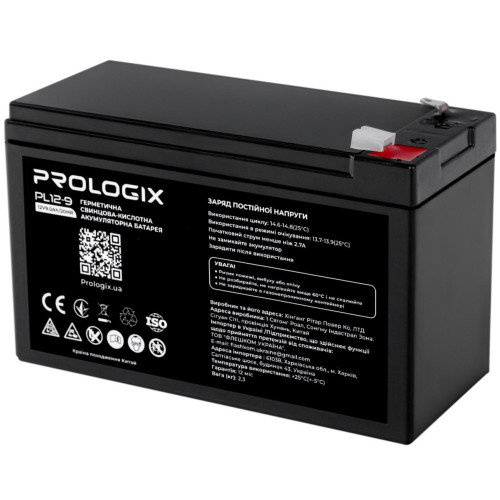 Акумуляторна батарея Prologix 12V 9Ah, AGM - зображення 2