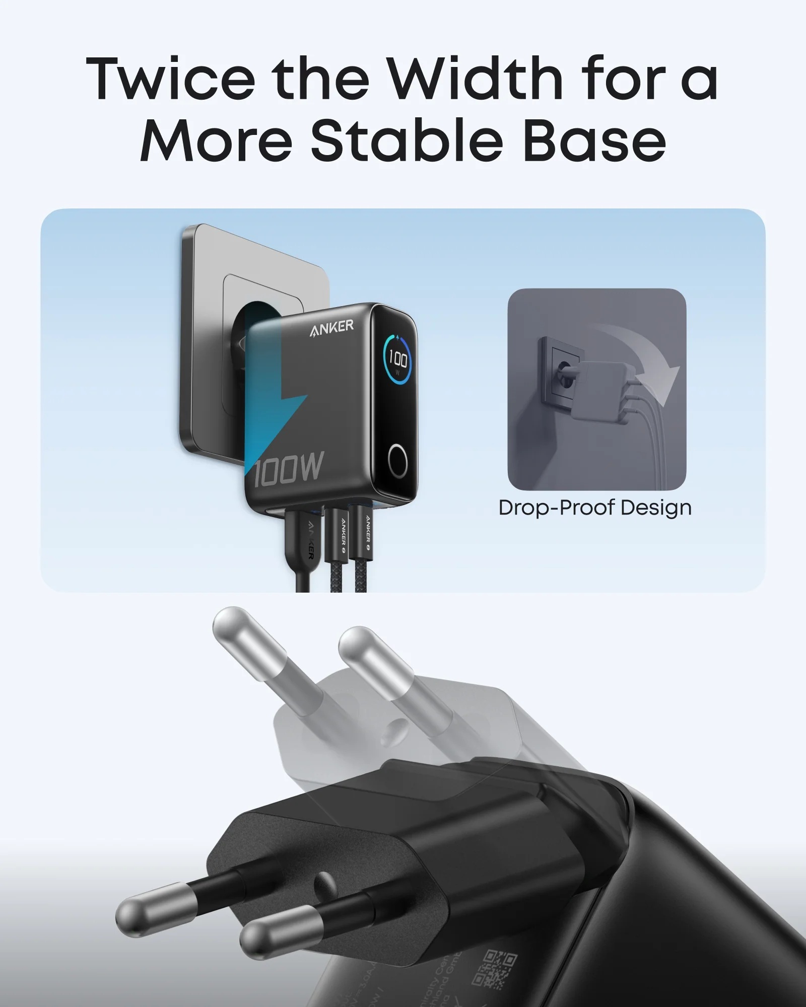 Зарядний пристрій ANKER GaN Charger 100W (B121BGZ1) - зображення 5