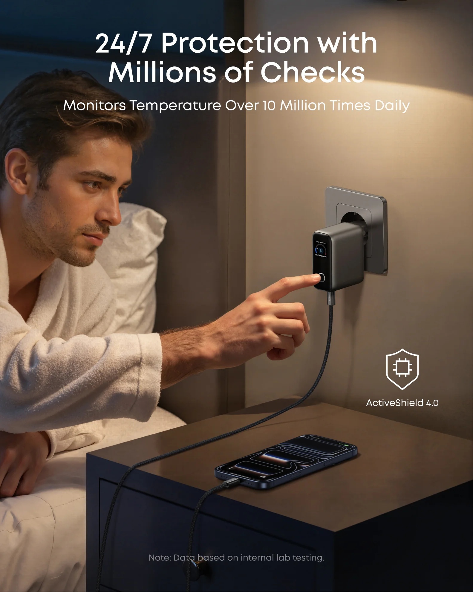 Зарядний пристрій ANKER GaN Charger 100W (B121BGZ1) - зображення 7