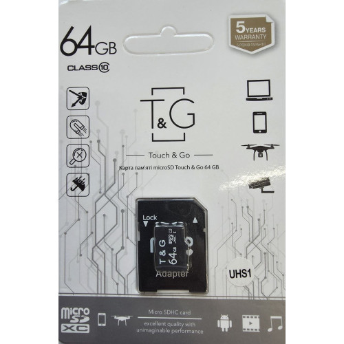 MicroSDXC 64 Gb Touch & Go class 10 UHS-I - зображення 2
