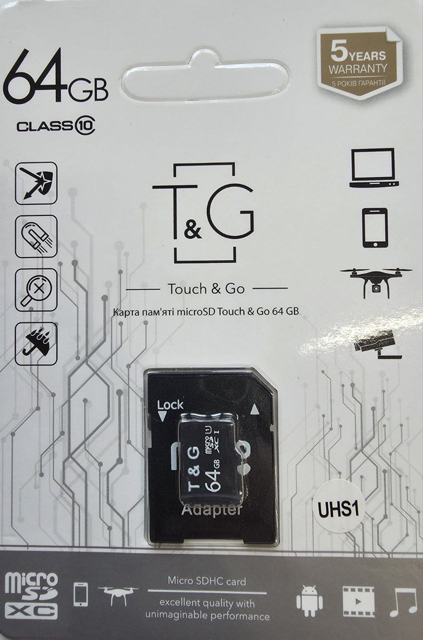 MicroSDXC 64 Gb Touch & Go class 10 UHS-I - зображення 2