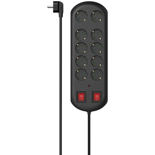 Фільтр HAMA 10-Way Power Strip Black - зображення 1