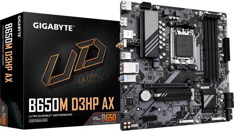 Мат. плата AM5 Gigabyte B650M D3HP AX - зображення 1
