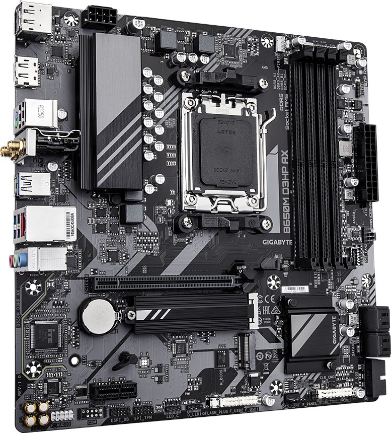 Мат. плата AM5 Gigabyte B650M D3HP AX - зображення 3