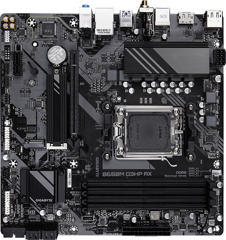 Мат. плата AM5 Gigabyte B650M D3HP AX - зображення 4
