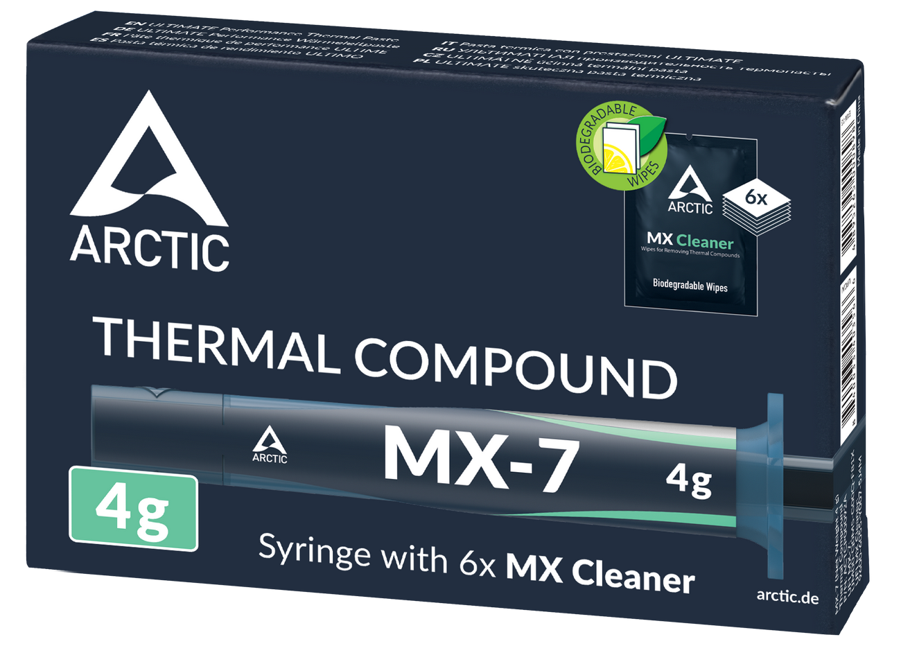 Термопаста Arctic Cooling MX-7 + 6x MX Cleaner - зображення 2