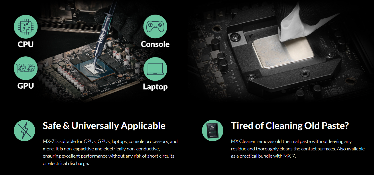 Термопаста Arctic Cooling MX-7 + 6x MX Cleaner - зображення 4