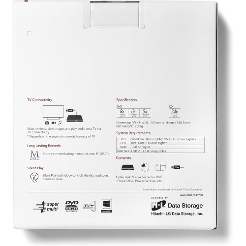 Привід DVD+\/-RW Hitachi GP57ES40 Slim BOX - зображення 7