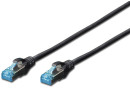 Патч-корд CAT5e SF-UTP, RJ45, 2.0м, AWG 26\/7, CU, чорний, Digitus - зображення 1