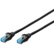 Патч-корд CAT5e SF-UTP, RJ45, 2.0м, AWG 26/7, CU, чорний, Digitus