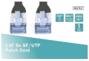 Патч-корд CAT5e SF-UTP, RJ45, 2.0м, AWG 26\/7, CU, чорний, Digitus - зображення 3