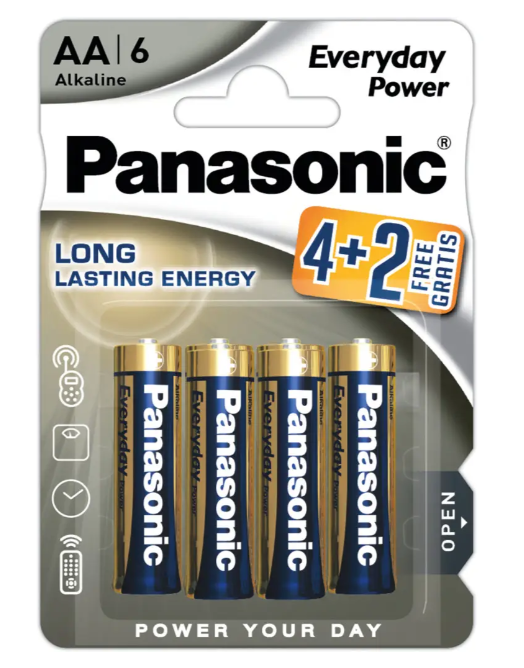Батарейка AA PANASONIC AA EVERYDAY POWER (LR6REE\/6B2F) - зображення 1