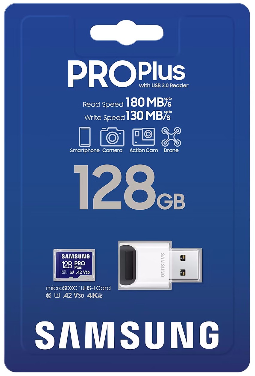MicroSDXC 128 Gb Samsung PRO Plus UHS-I, U3, V30, A2 - зображення 5