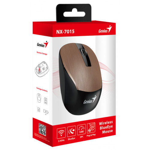 Мишка Genius Wireless NX-7015 Brown - зображення 4