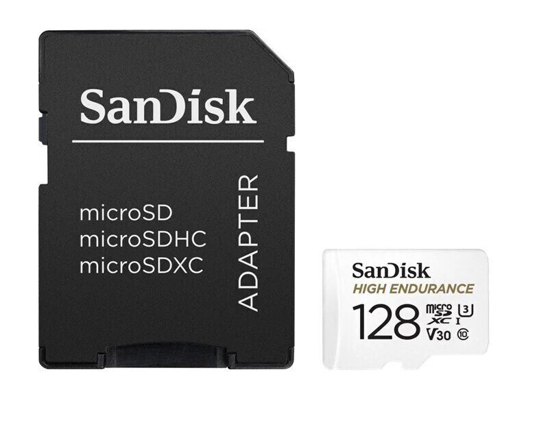 MicroSDXC 128 Gb SANDISK High Endurance UHS-I U3 V30 Class 10 - зображення 1
