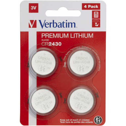 Батарейка CR 2430, Lithium 3V, Verbatim - зображення 1