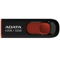 Флеш пам'ять USB 32 Gb ADATA C008 black+red  USB2.0