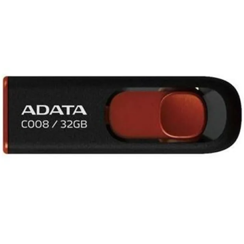 Флеш пам'ять USB 32 Gb ADATA C008 black+red  USB2.0 - зображення 1