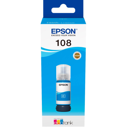 Чорнило EPSON 108 для EcoTank L8050\/L18050 cyan - зображення 2