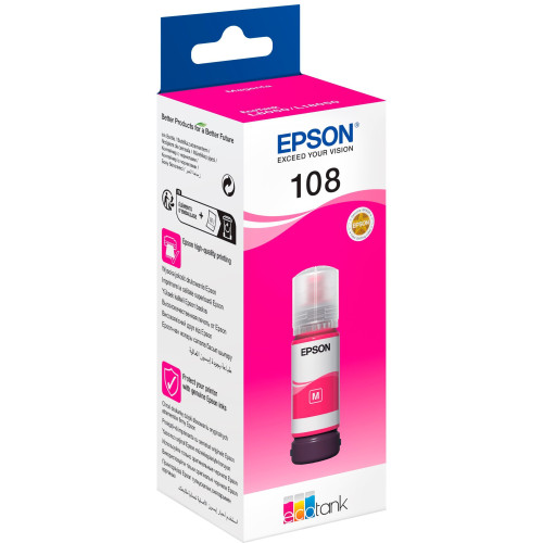 Чорнило EPSON 108 для EcoTank L8050\/L18050 magenta - зображення 1