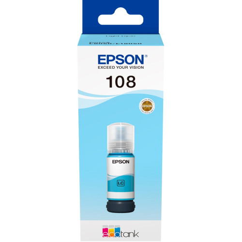 Чорнило EPSON 108 для EcoTank L8050\/L18050 light cyan - зображення 2
