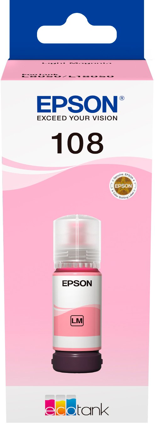 Чорнило EPSON 108 для EcoTank L8050\/L18050 light magenta - зображення 2